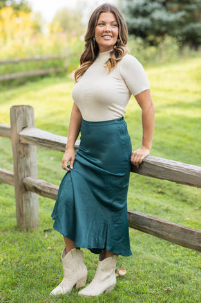 Teal Midi Skirt - Filly Flair