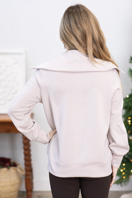 Oatmeal Super Soft Full Zip Jacket