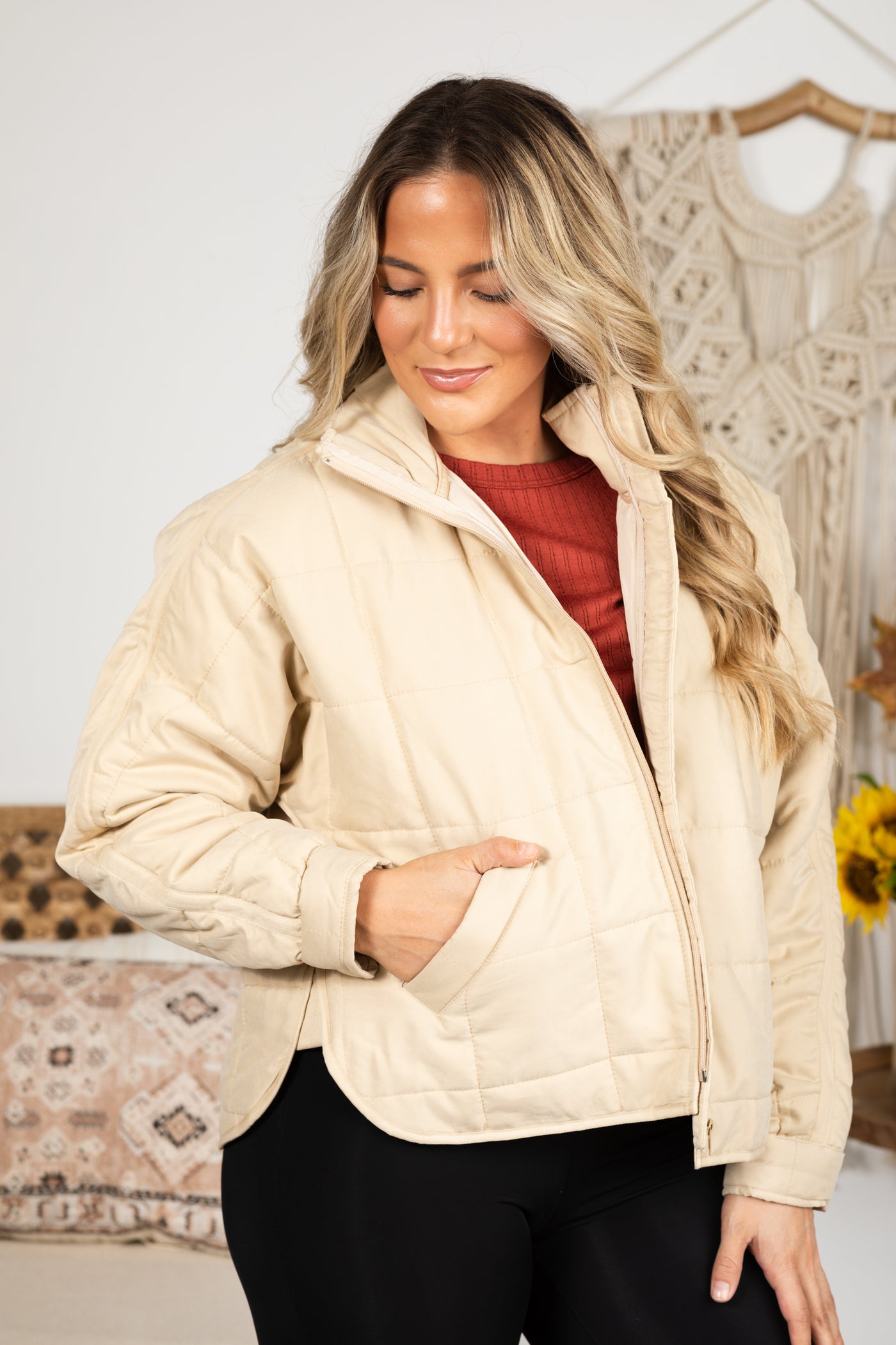 Quilted Zippered Coat