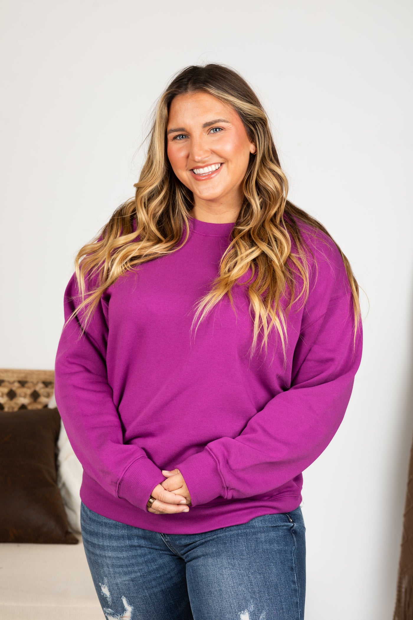 Fleece Round Neck Sweatshirt