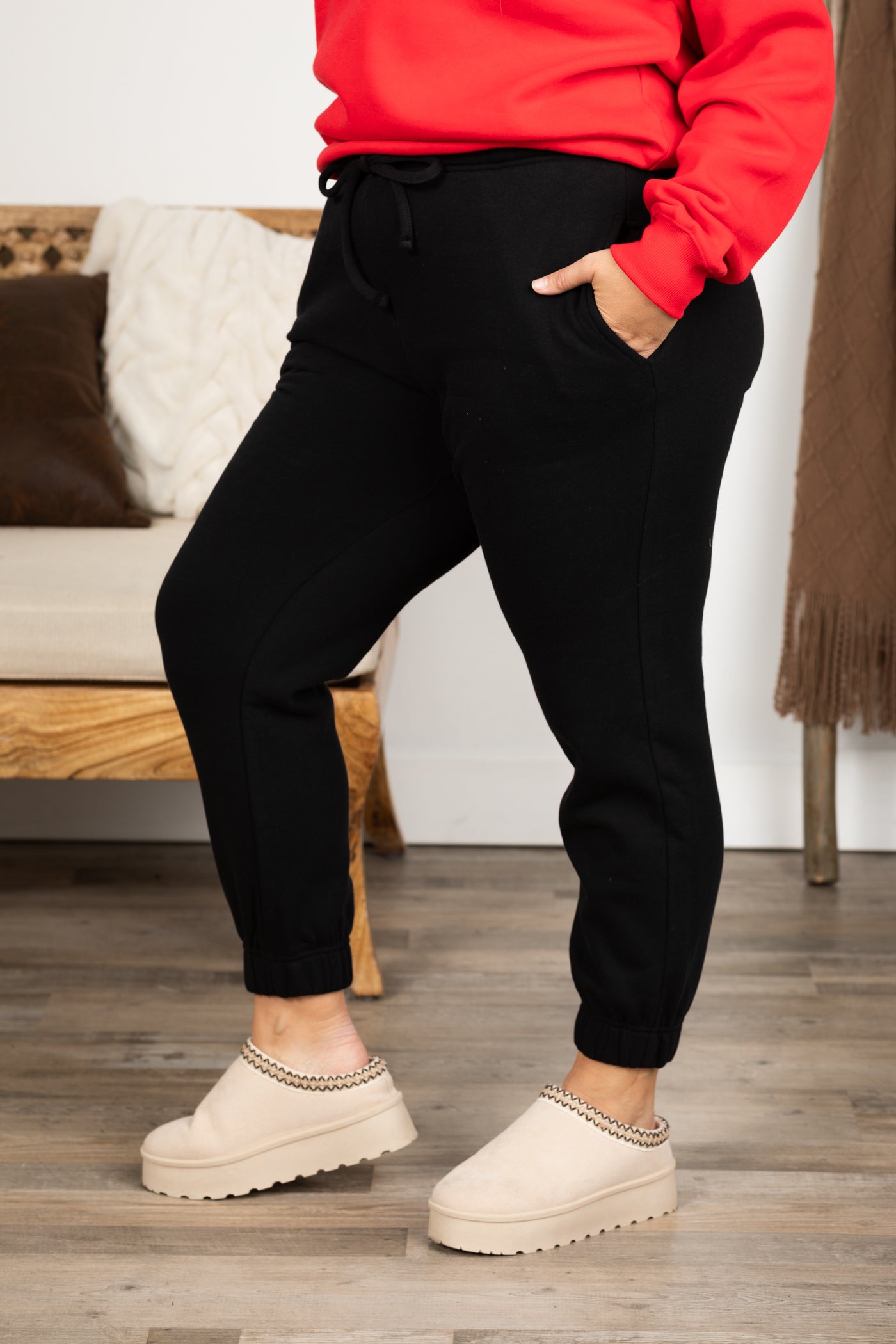 Fleece Jogger Sweatpants With Pockets