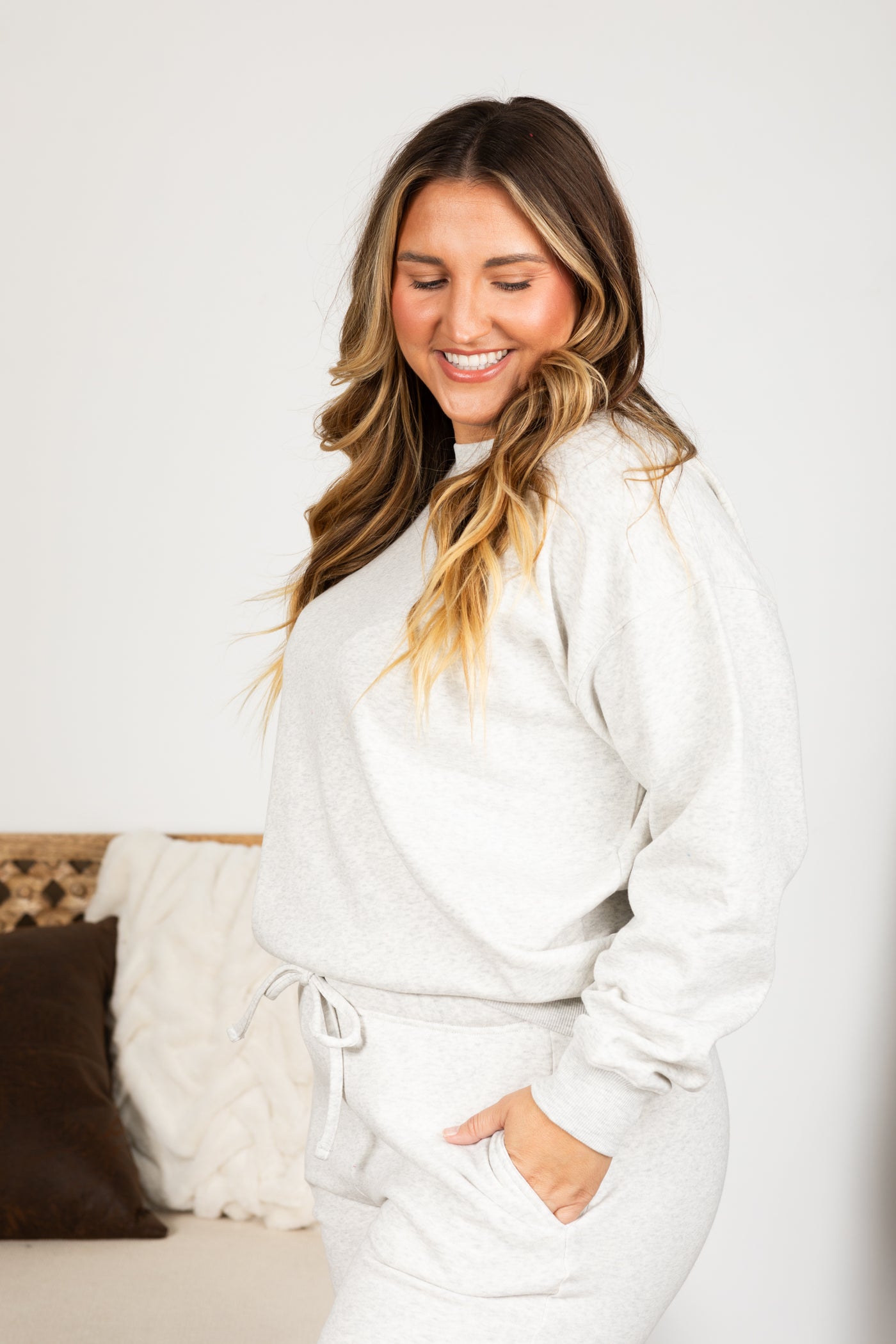 Fleece Round Neck Sweatshirt