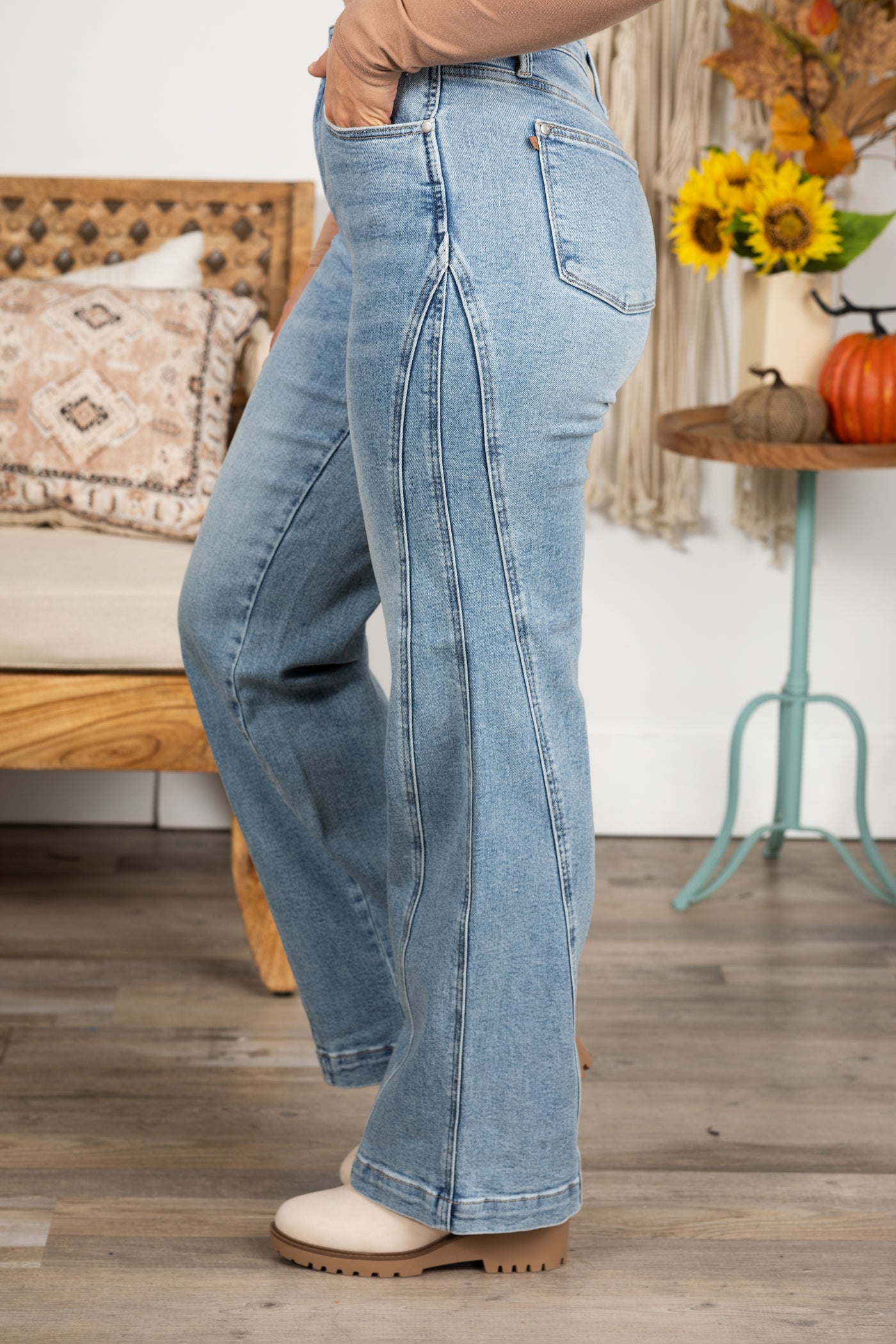 Judy Blue Side Seam Insert Detail Retro Jean