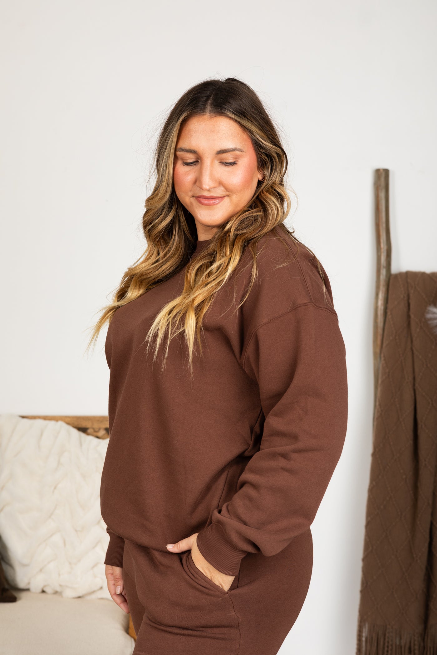 Fleece Round Neck Sweatshirt