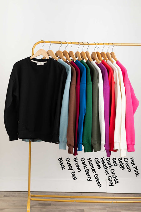 Fleece Round Neck Sweatshirt