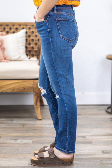 Cello High Rise Straight Leg Jeans