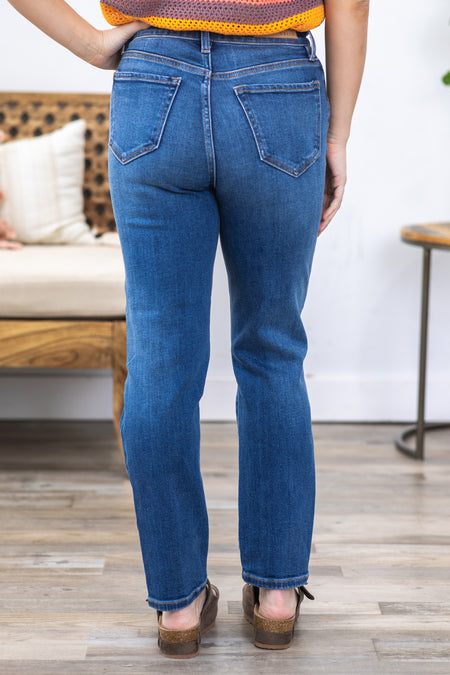 Cello High Rise Straight Leg Jeans