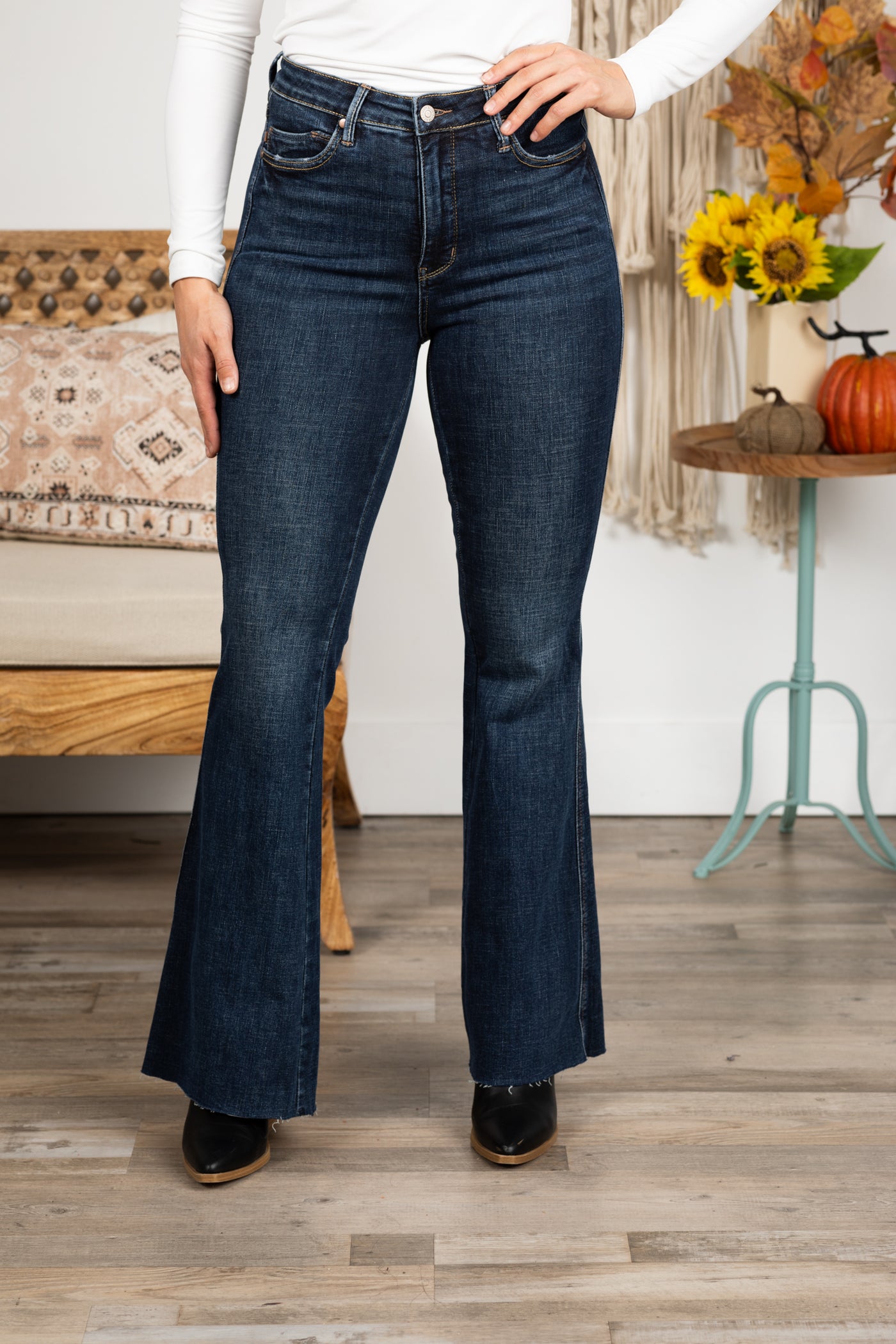 Judy Blue Dark Wash Tummy Control Flare Jean