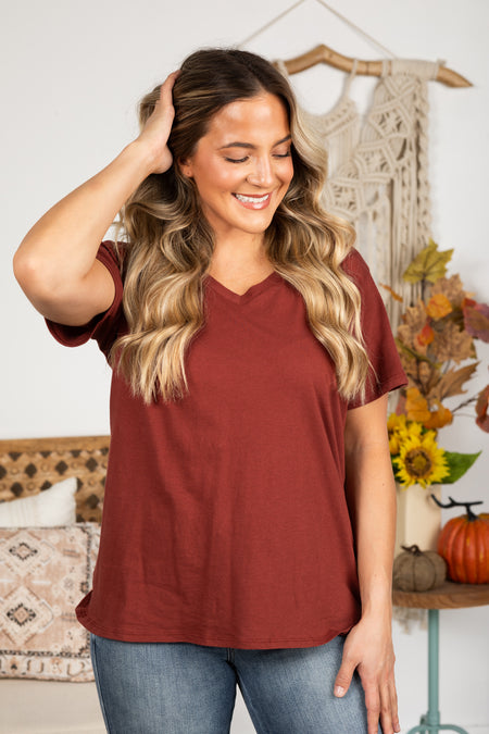 V-Neck Boyfriend Fit Tee