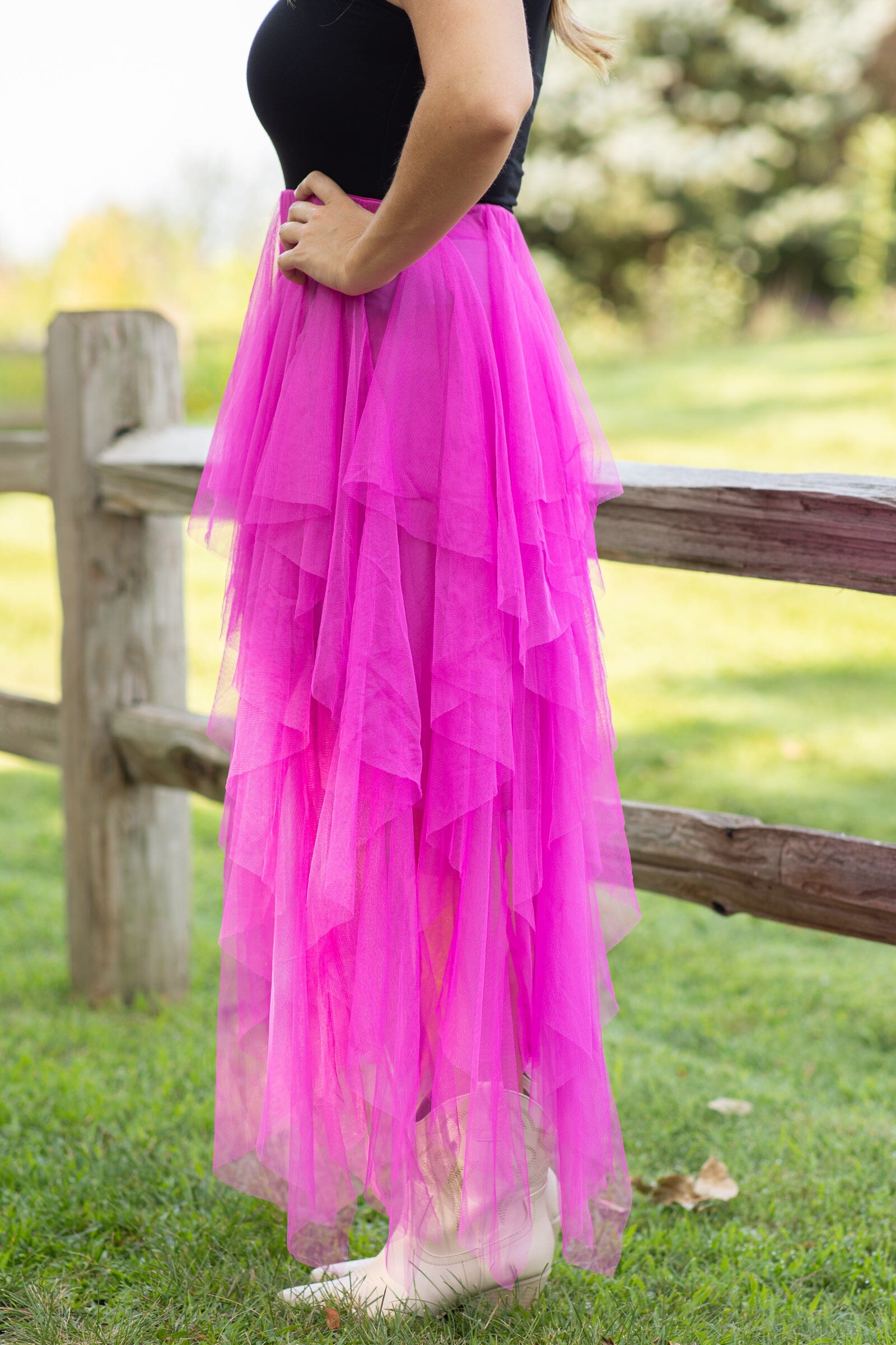 Fuchsia tulle skirt sale