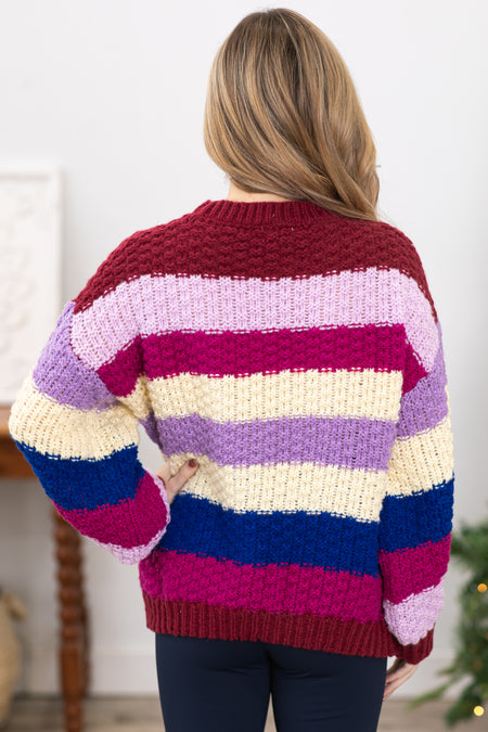 Orchid Multicolor Colorblock Sweater