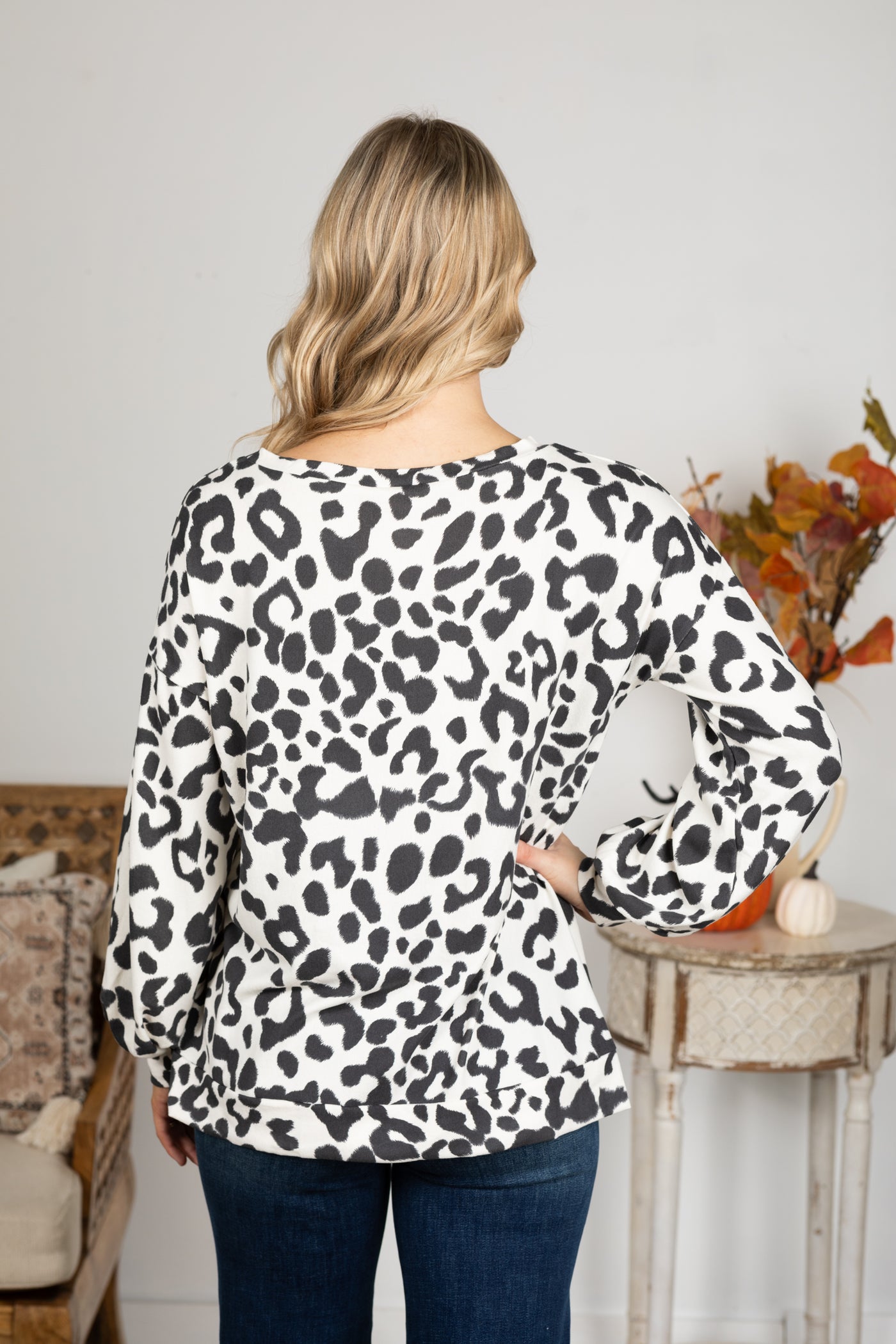 Soft Touch Leopard Hacci Knit Top