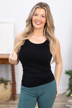 Black Reversible Seamless Tank Top