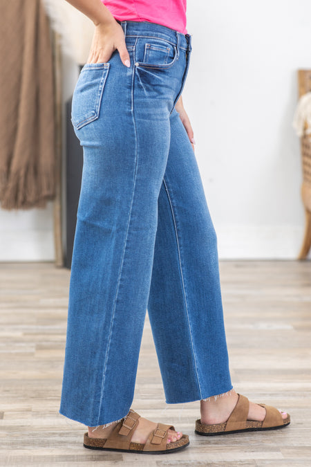 JBD Medium Wash Scissor Cut Wide Leg Jean