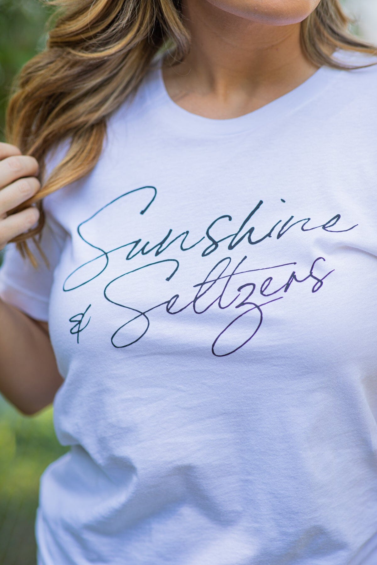 White Sunshine and Seltzers Graphic Tee - Filly Flair