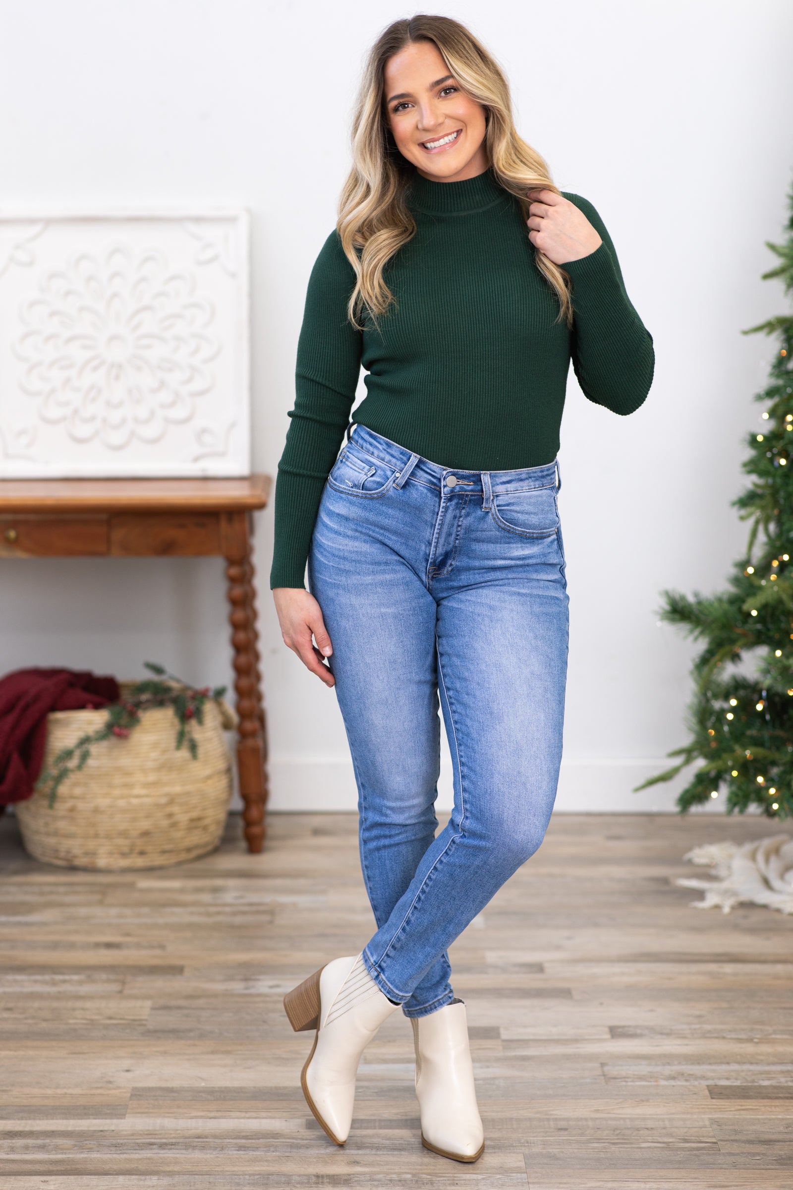 Relaxed Skinny Jeans, High Waist Jeans