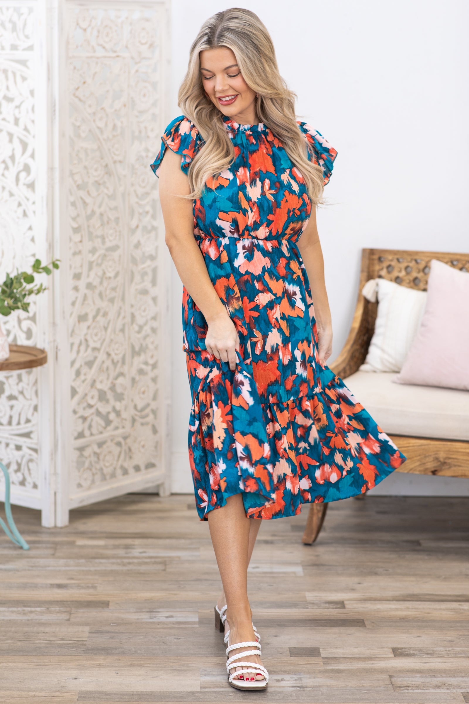 Cute printed outlet dresses