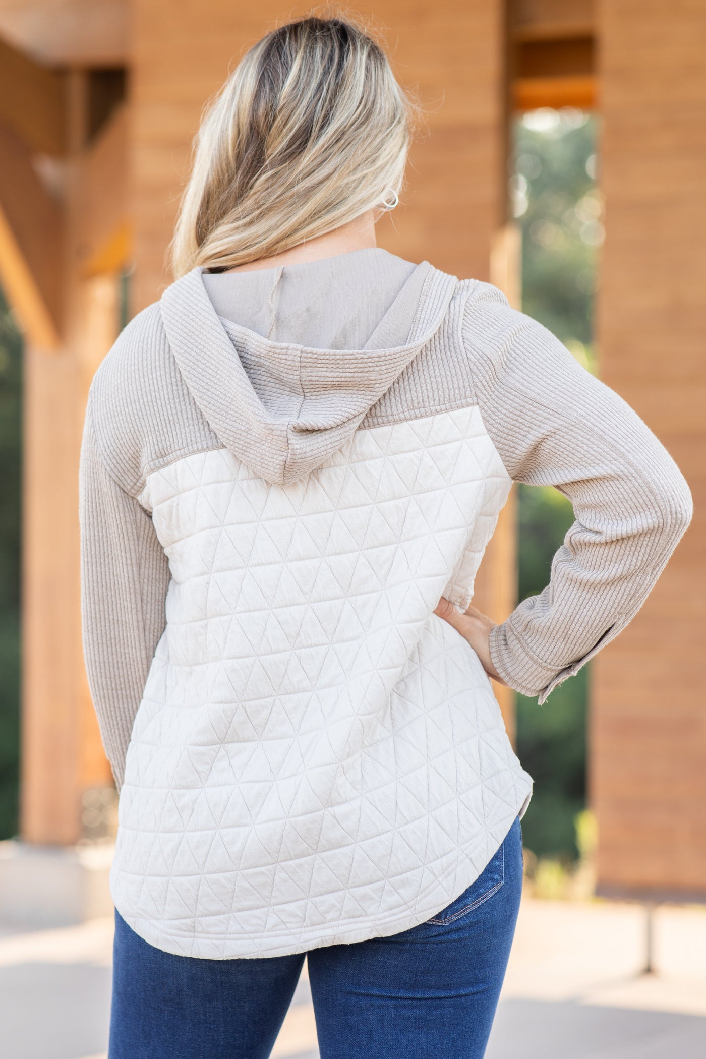 Two-Tone Quilted Jacket