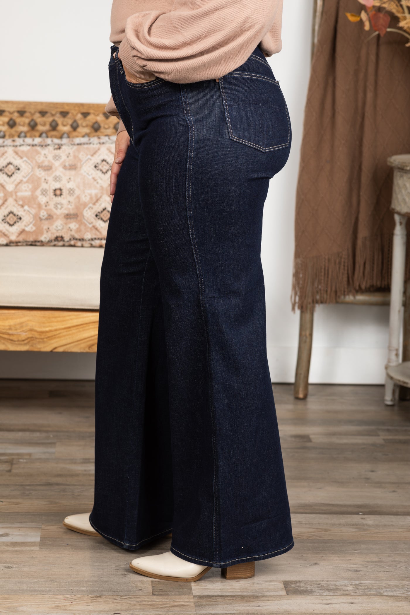 Judy Blue Tummy Control Retro Wide Jeans