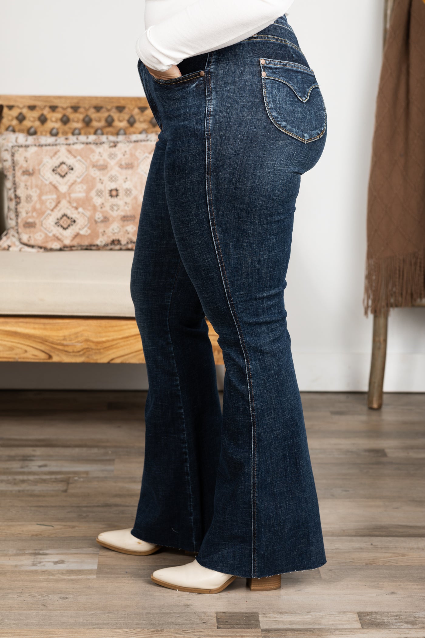 Judy Blue Dark Wash Tummy Control Flare Jean