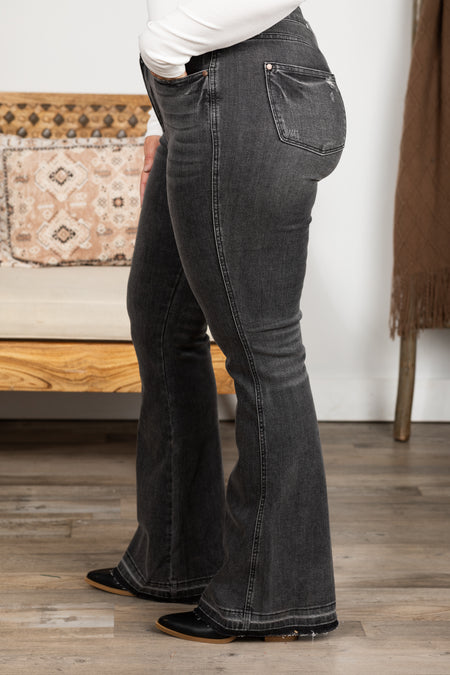 Judy Blue Tummy Control Charcoal Flare Jeans