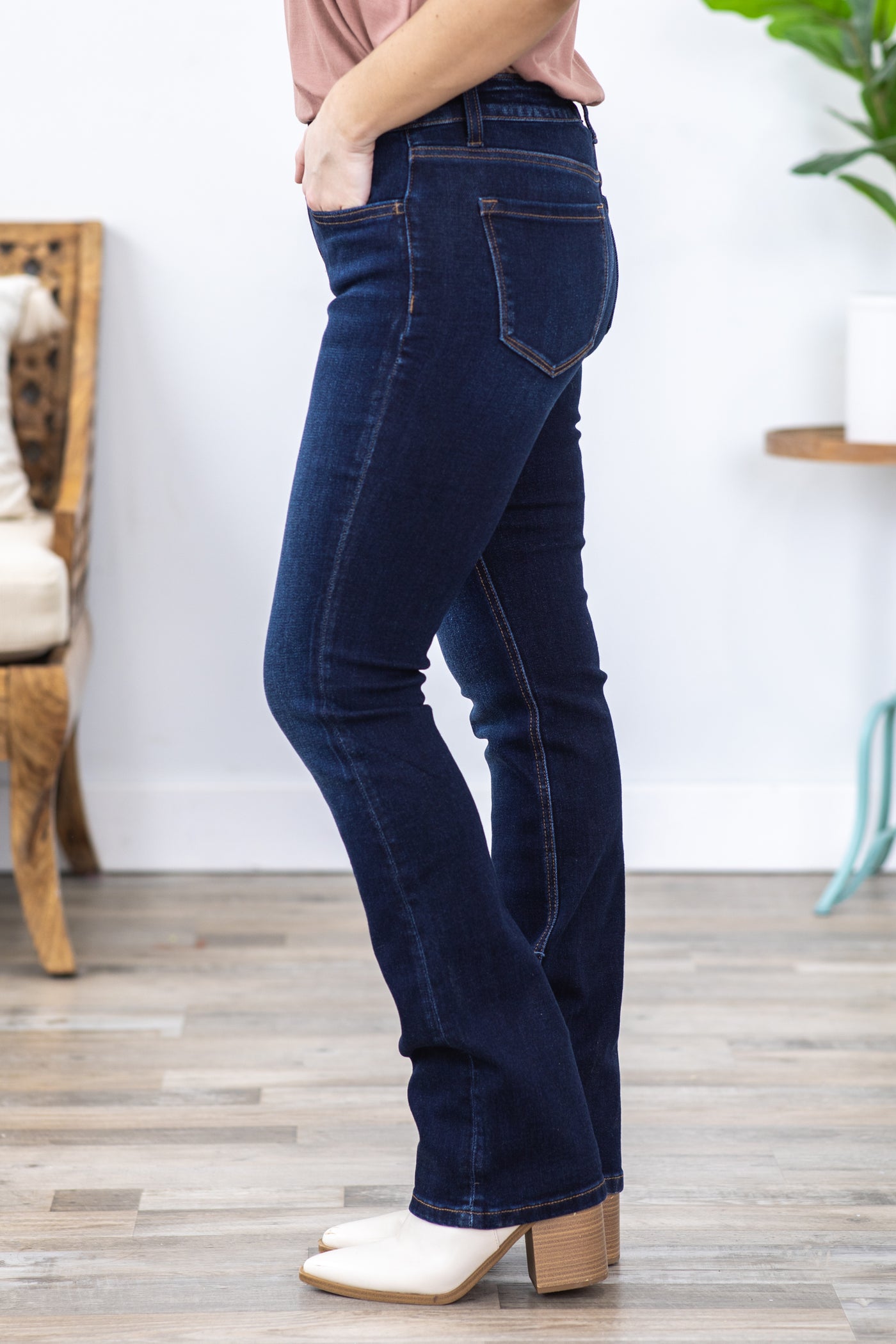 Vervet Dark Mid Rise Bootcut Jeans