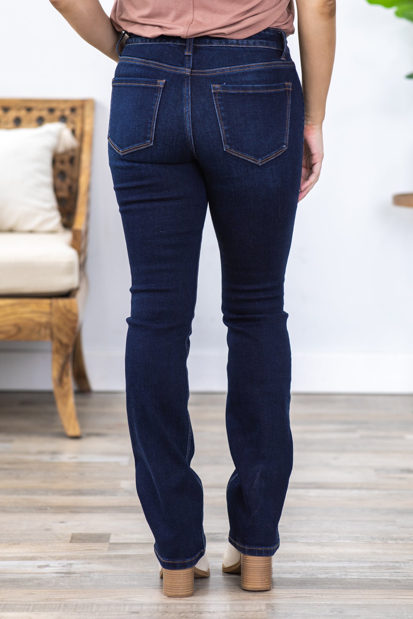 Vervet Dark Mid Rise Bootcut Jeans