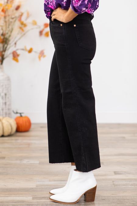 Judy Blue Black Wide Leg Tummy Control Jeans