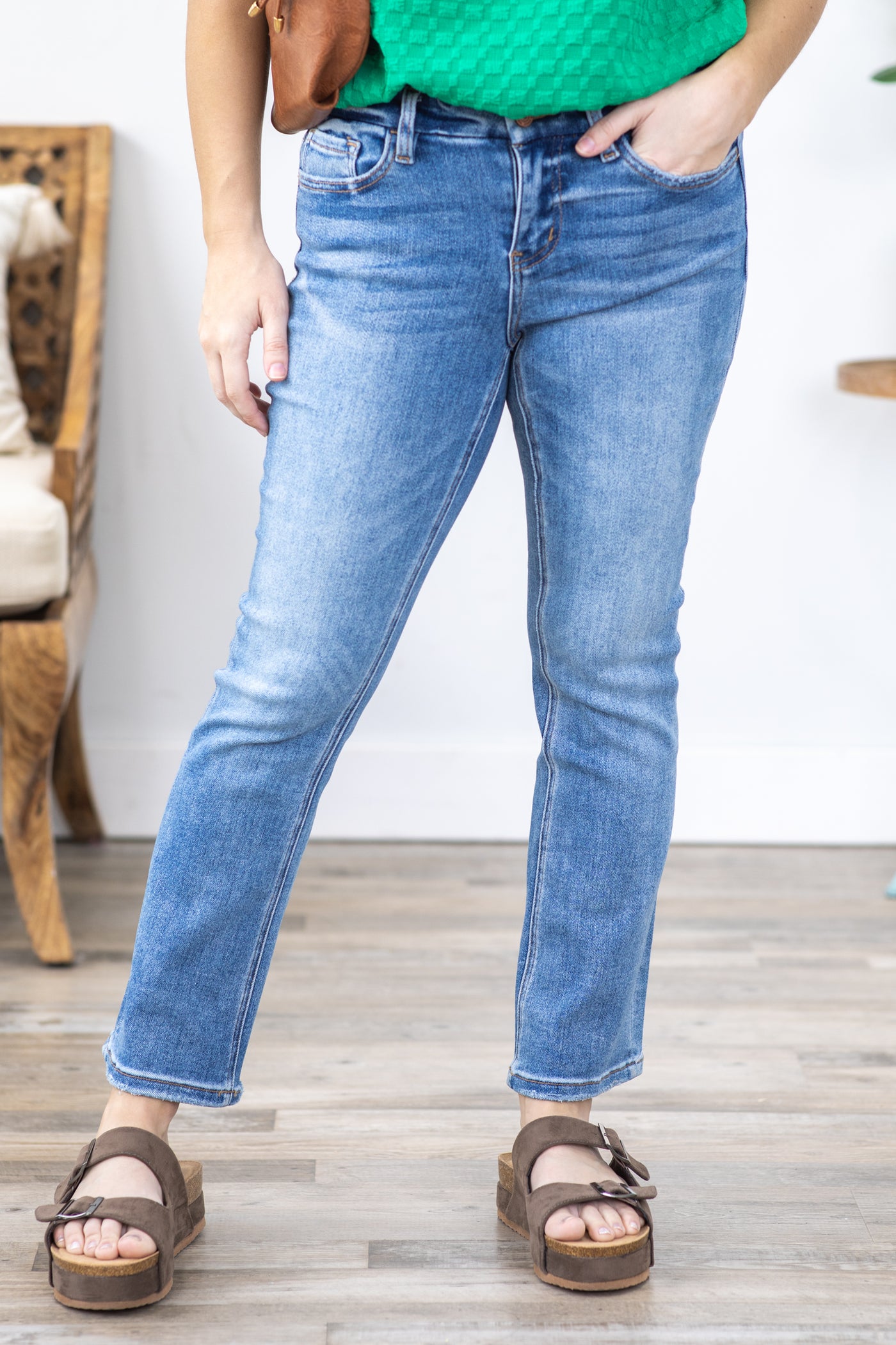 Vervet Mid Rise Kick Flare Jeans