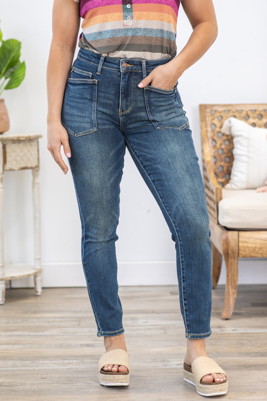 Judy Blue Dark Wash Classic Relaxed Jeans