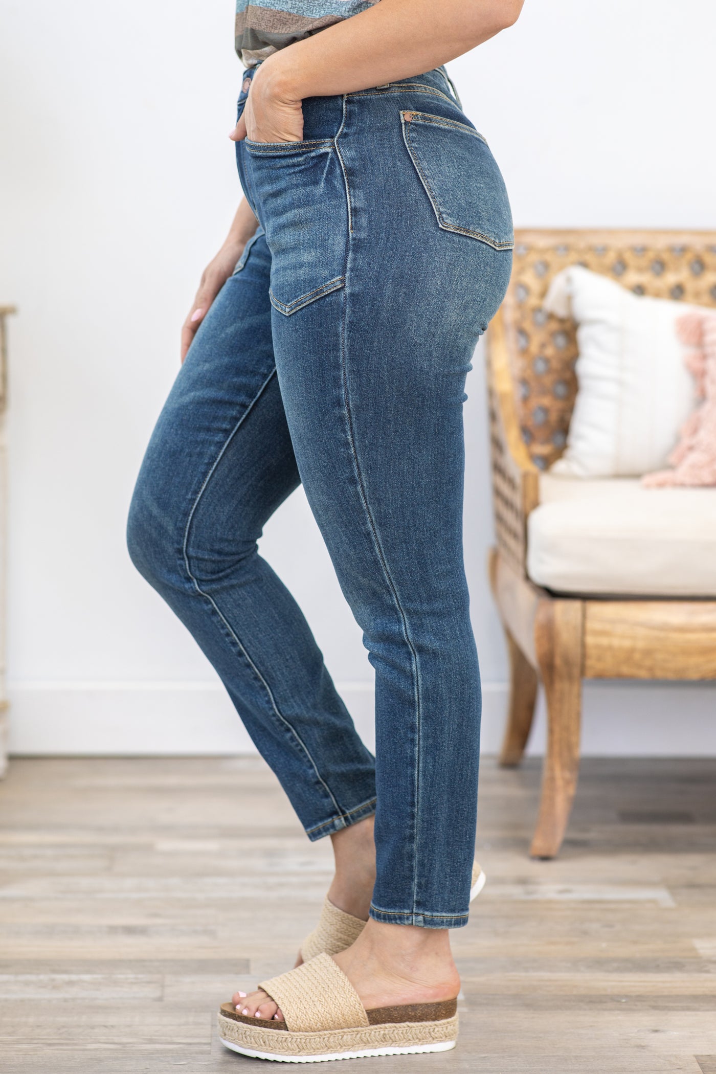 Judy Blue Dark Wash Classic Relaxed Jeans