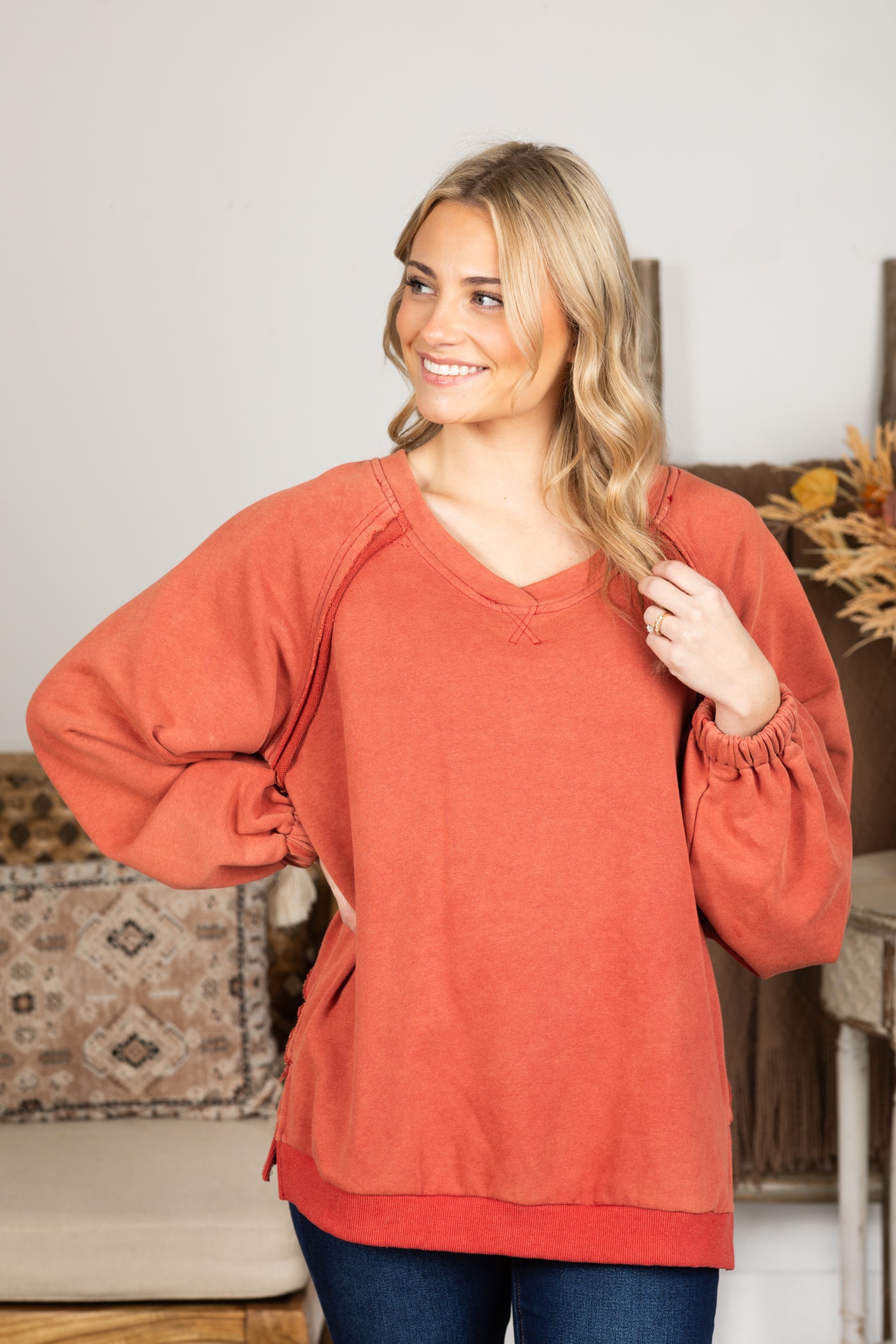 Criss-Cross Back Detail Sweatshirt