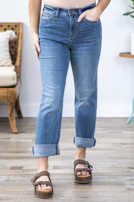 Judy Blue Work It Med Wash Straight Leg Jeans