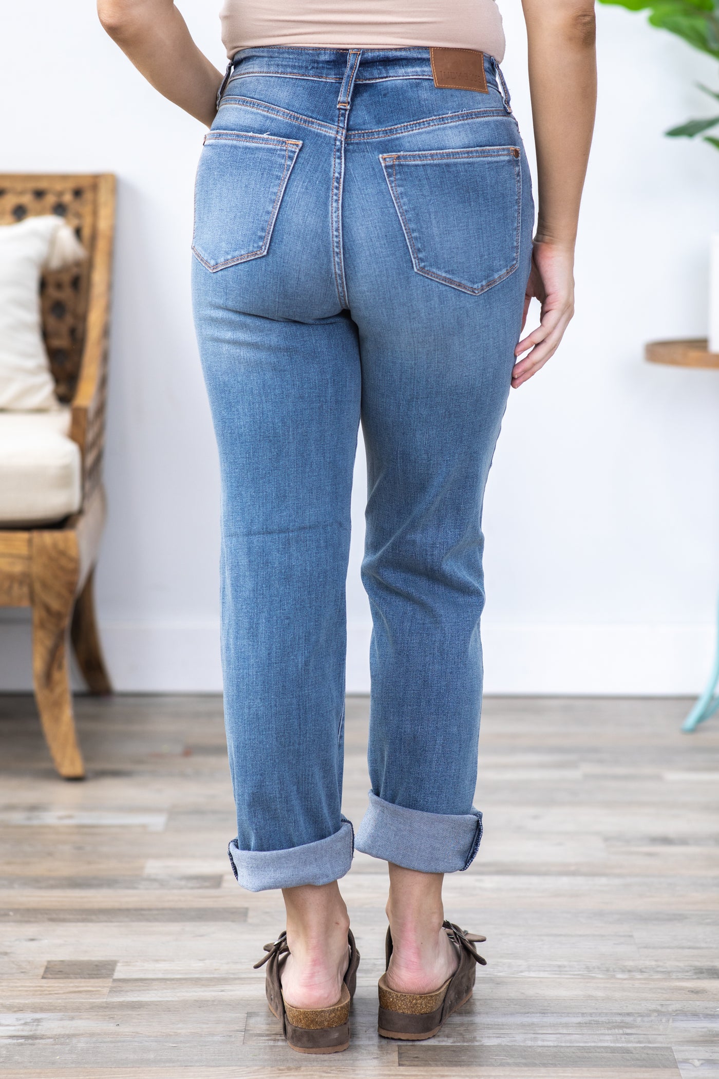 Judy Blue Work It Med Wash Straight Leg Jeans