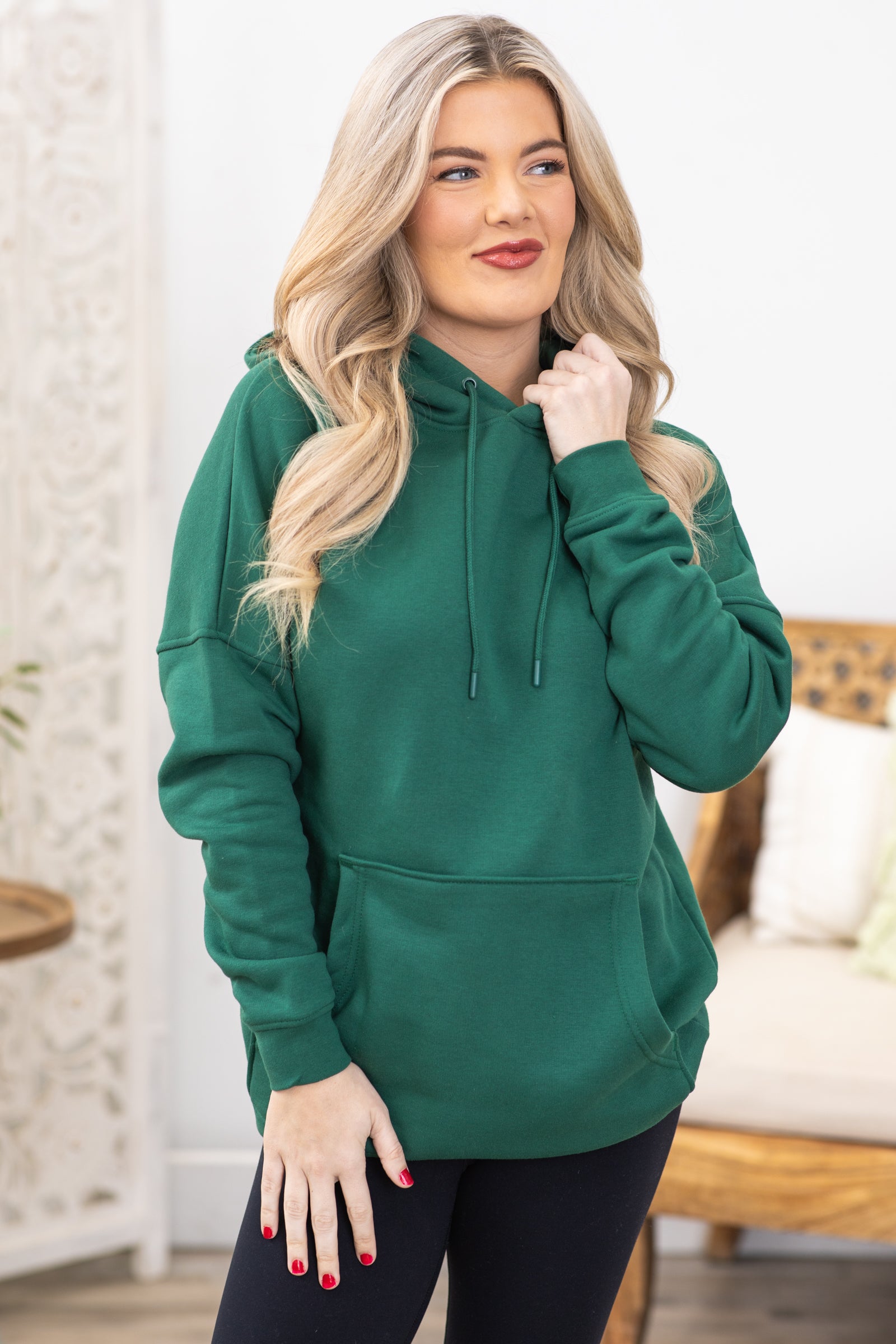 Longline best sale fleece hoodie