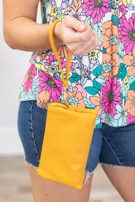 Mustard Convertible Wallet Crossbody