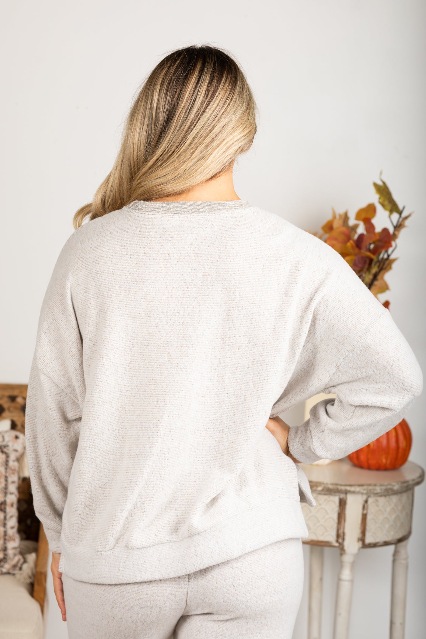 Crewneck Brushed Soft Knit Top