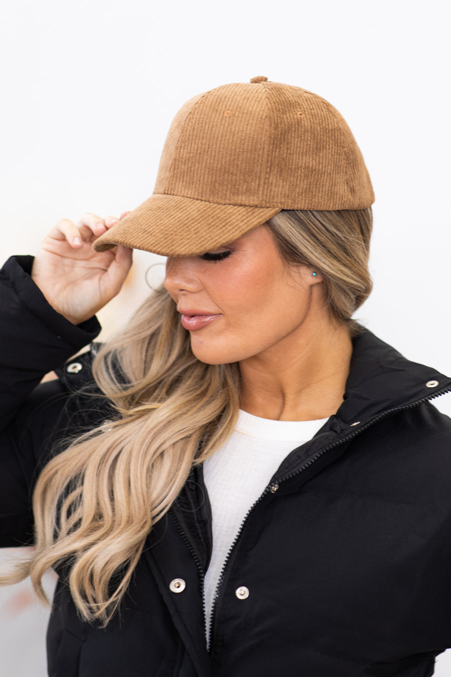 Tan Corduroy Baseball Hat