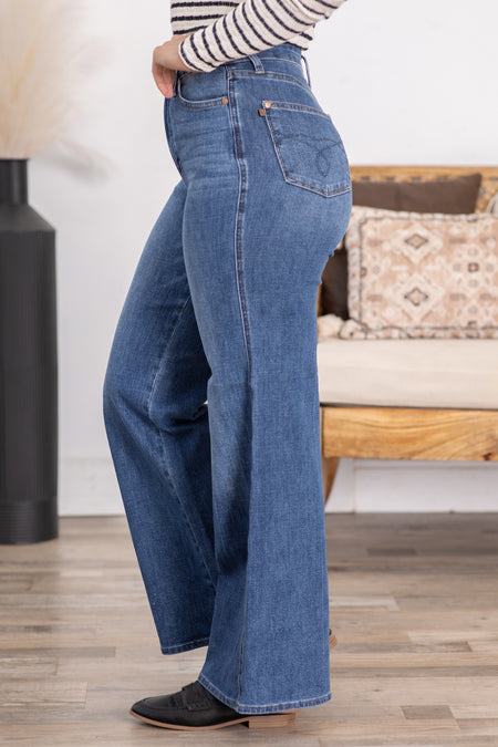 Judy Blue Tummy Control Retro Wide Jeans