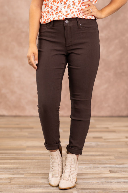 YMI Light Brown Hyperstretch Pants - Filly Flair