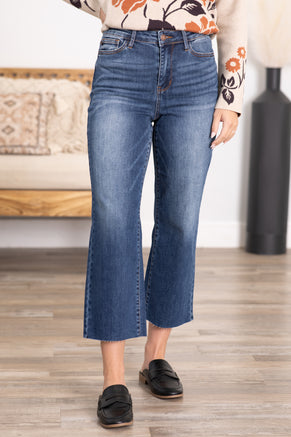 Judy Blue Back Pocket Embroidery Crop Jeans