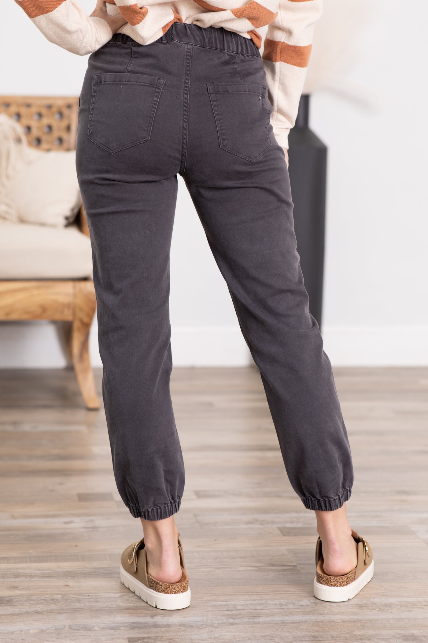 Mica Charcoal High Rise Crop Joggers