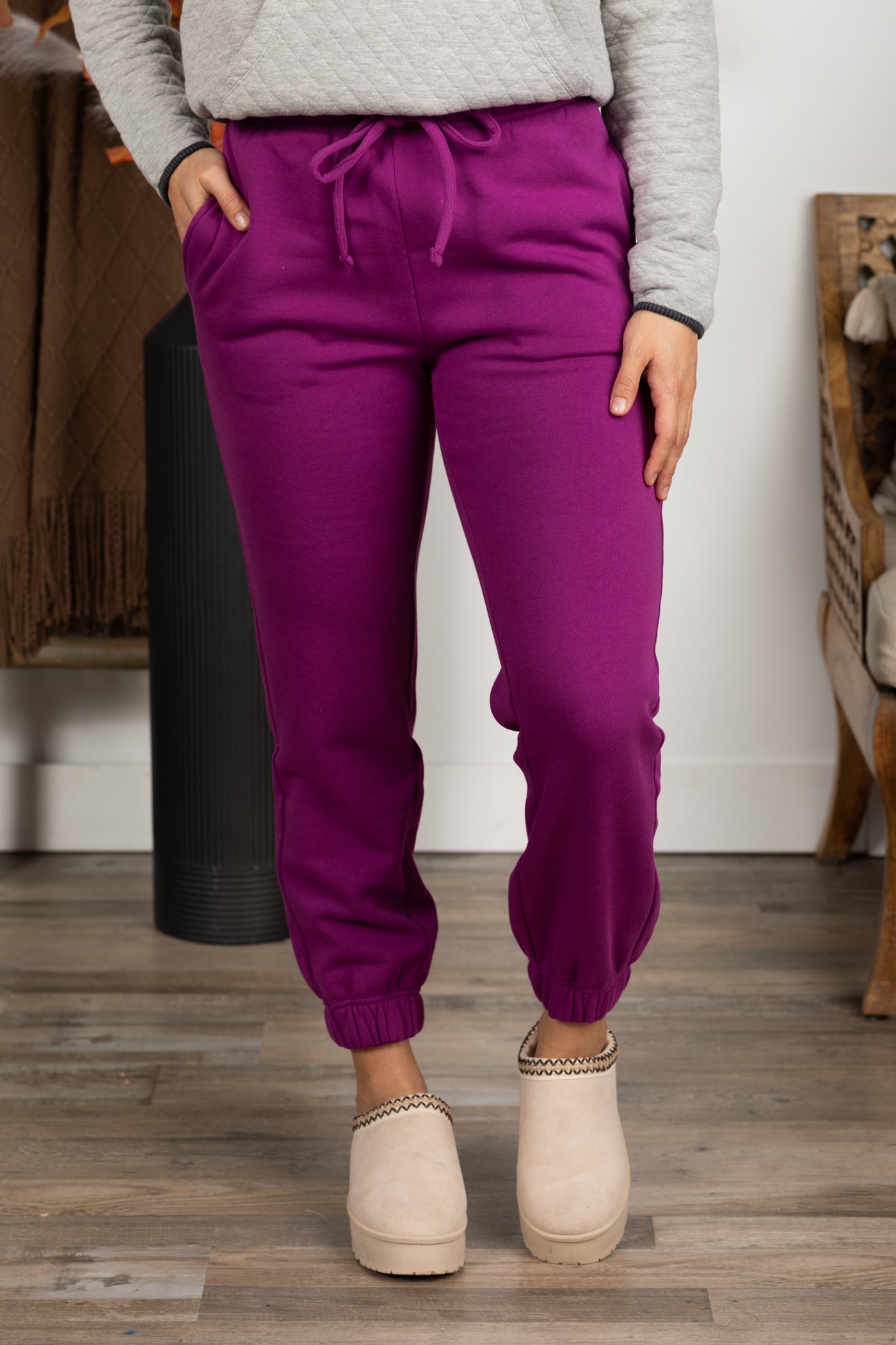 Fleece Jogger Sweatpants With Pockets