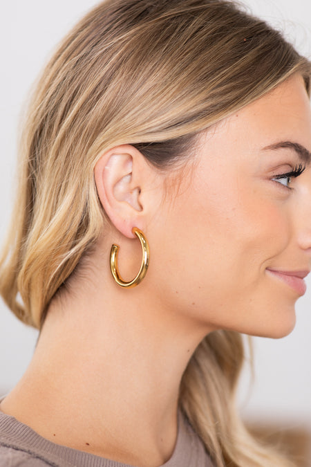 Thick Hoop Earrings