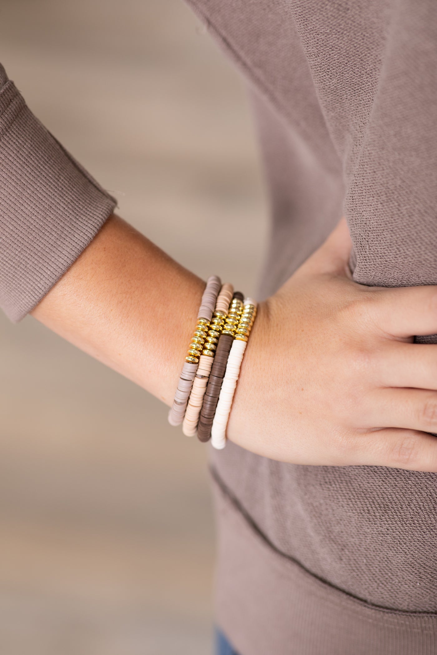 Brown and Gold Bracelet Set