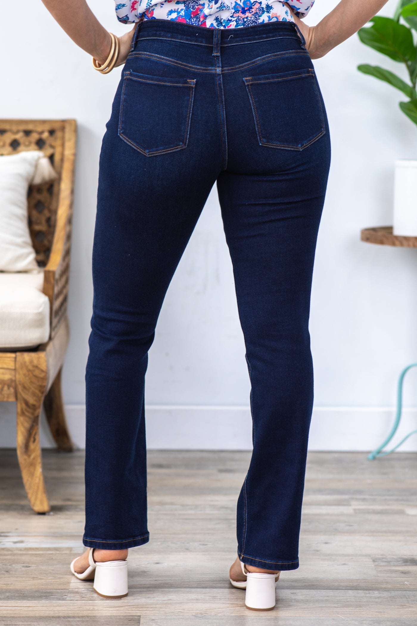 Vervet Dark Mid Rise Bootcut Jeans