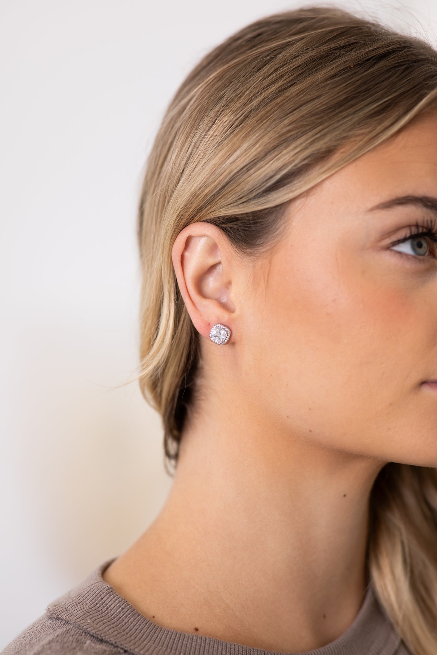 Rhinestone Stud Earrings