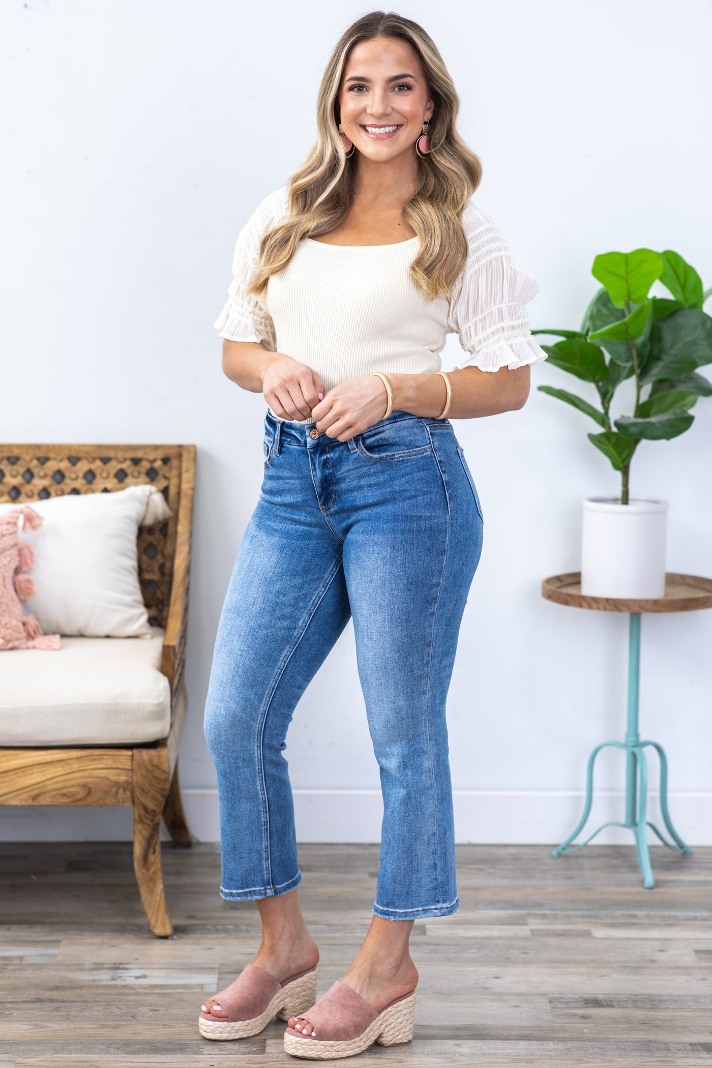 Vervet Mid Rise Kick Flare Jeans