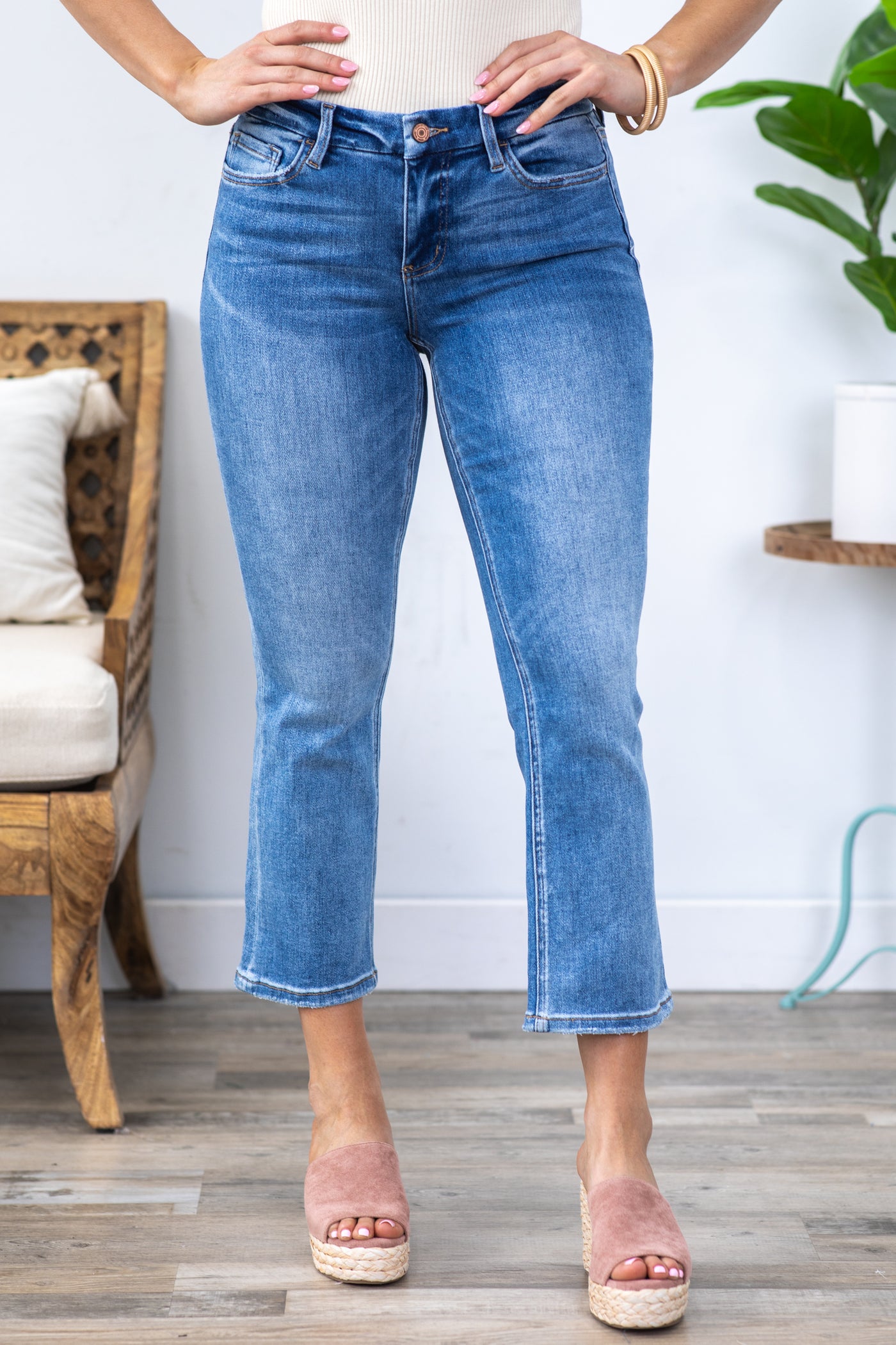 Vervet Mid Rise Kick Flare Jeans