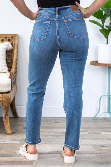 Judy Blue Work It Med Wash Straight Leg Jeans